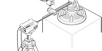 Black and White 3D Renishaw Laser Vector Illustration